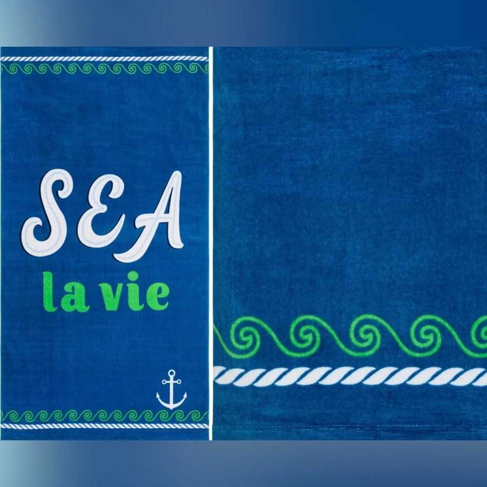(2) Carolina Collection Sea La Vie Cotton Beach Towels